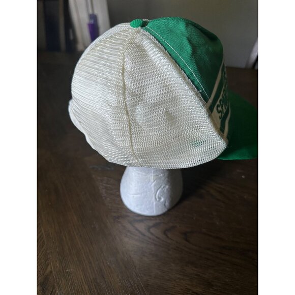 Vintage Spartans Mesh Trucker Hat Green & White One Size Fits 6 7/8 - 7 3/4 Snap - Picture 4 of 7